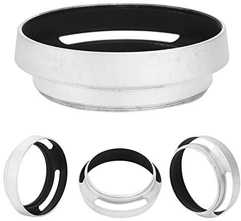 aqxreight 2 Pièces Pare-Soleil Creux en Alliage d'aluminium 58 Mm pour Appareil Photo Alliage d'argent de Haute qualité Robuste Contrôle Durable Mat traité avec Réflexion Efficacement Est du