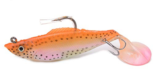 Fishstar 24 Magnum Big Eye 20 cm 105g Blau Glitzer 2020 Gummfisch ideal für Hecht Dorsch Waller Zander und große Barsche Raufischköder Angel Norwegen Drilling