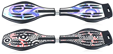 LZY Skateboard Waveboard Concaved Street Surfing Wave Rutschfestes Caster Board Street Surfing Wave Board Waveboard ABS Board mit Zwei beleuchteten Rädern für mehr Spannung, Spaß und Sichtbarkeit