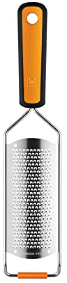 BRA Efficient - Grattugia Zester sottile, in acciaio inox, colore: Arancione