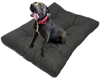 HIGH LIVING Highliving Hundebett - Hundekissen Flauschig Für Mittelgroße, Grosse Hunde Wasserdicht, Hundebetten Tragbare Hundematratze, Gepolstert Hundematte Grau in 10cm Höhe (L (90x70cm), Grau)