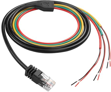YAODHAOD RJ11 /12 6P6C Stecker auf 6-polig Kabel 1.5M, verwendet für RJ11 Telefonleitung, Ethernet Anschluss, CCTV Adapter, Netzwerküberwachung und DIY Sensor Anschluss