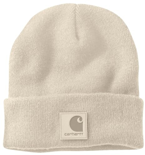 Carhartt Unisex Knit Beanie Hat, White, One Size