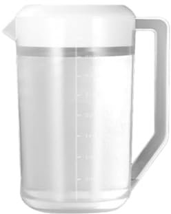 Dinglong 2.5-5L Brocca d'acqua fredda grande capacità in plastica caraffa per acqua con coperchio scala per succo caldo, tè, bevande, latte - verde