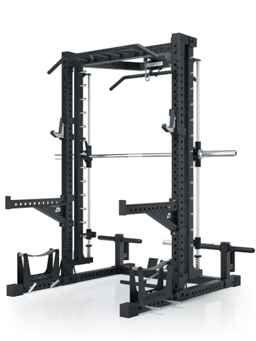 Atletica R7 Nemesis | Plate Loaded Version | Squat Rack mit Multipresse und Latzug. Optional in Zwei Höhen. Größe 223 cm