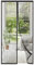 MAGICDOOR Magnet Fliegengitter Balkontür 80x240cm, Schwarz Polyester Magnetvorhang Fliegengitter Tür Atmungsaktiv Selbstschließend Insektenschutz Fenster Ohne Bohren für Terrasse Schlafzimmer usw