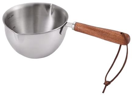 Olla Pequeña De Acero Inoxidable, Cacerola De Leche Pequeña, Mini Olla Calentadora De Mantequilla, Calentador De Mantequilla Para Leche, Salsas, Pastas, Café, Té y Sopas(150Ml)