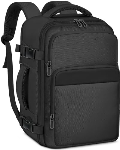 OTAHGK Zaino da Viaggio 40 × 20 × 25 per Ryanair, Bagaglio a Mano Sotto il Sedile Aereo Borsa da Cabina Voli Zaini Casual Valigia Ufficio Scolastico Lavoro Borse Adatto a Laptop da 14 pollici-Nero