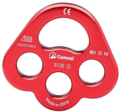 Okiyakusama Paw Rigging Plate Anchor Belay Aluminum Alloy Separator Abseiling Device Multiple Anchor Suitable for Work Rope Access Outdoor C, Red