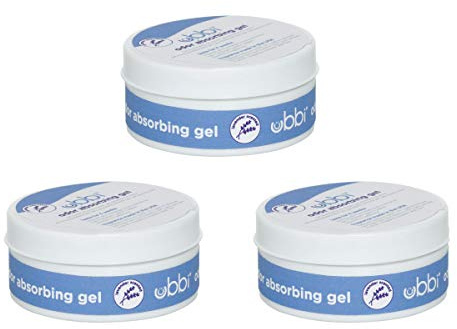 Ubbi Lavender Scented Odor Absorbing Gel Value Pack, Diaper Pail Odor Control Gel Packs, Baby Nursery Essentials, 3 Count