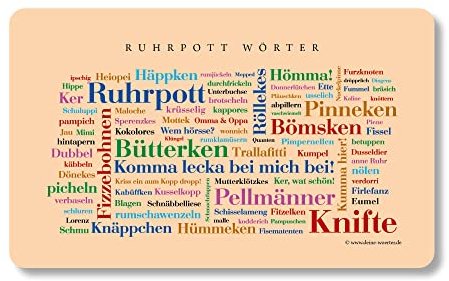 Frühstücksbrettchen Ruhrpott Wörter