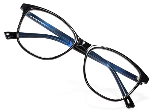 Madison Avenue Blue Light Blocking Glasses Anti Eyestrain UV Glare Blue Light Glasses for Women TV Phone Computer Gaming Eyeglasses (Black)