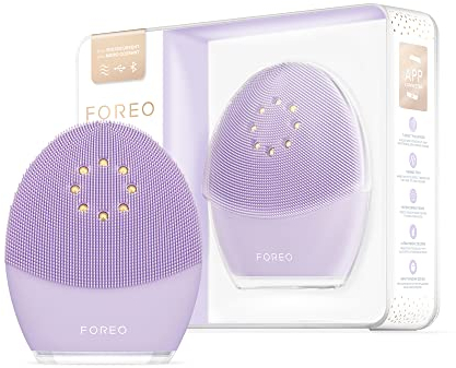 FOREO LUNA 3 Plus Piel Sensible - Cepillo Limpiador Facial y Lifting de Microcorrientes - Cuidado Facial Ultrahigiénico - Define el Contorno Facial - Masajeador T-Sonic con Conexión por App