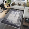 NAAR Abstraktes Vintage Designer Teppich 200 x 300 cm Rugs, Kurzflor, Weich Teppich für Wohnzimmer, Schlafzimmer, Esszimmer, Heimbüro, ÖKO-TEX Wohnzimmerteppich, Teppiche Hellgrau/Navy blau