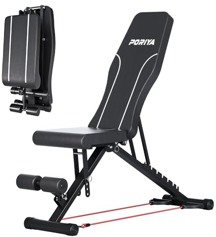 Adjustable Weight Abdominal Bench Sit-Up Back Support Fitness Flat Gym Exercise,Multifunctional Foldable Weight Bench