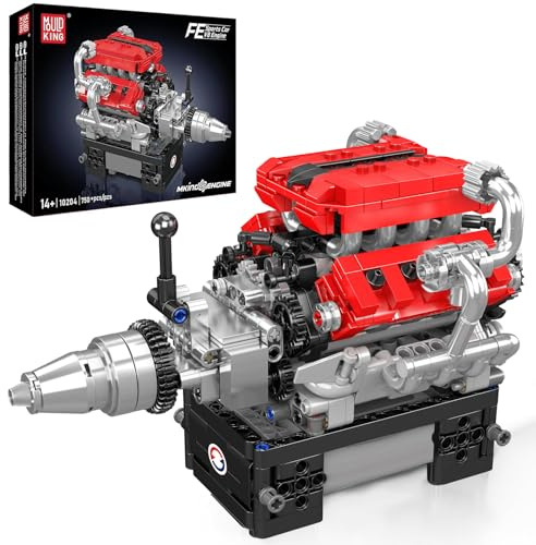 Mould King 10204 Supercar Building Blocks, kit di modelli di trasmissione del motore V8 per auto sportive, set di mattoni per auto sportive, regalo per adulti e ragazzi (oltre 750 pezzi)
