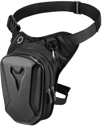 Sac de jambe de moto pour homme et femme, étanche, sac de hanche tactique, sac de cuisse pour la course, les voyages, le cyclisme, la moto, le camping, la pêche, Noir