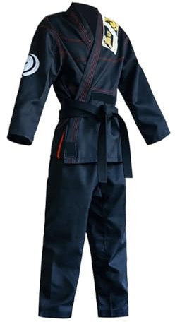 Uniforme de kárate Traje de Taekwondo for adultos y niños, uniforme de Jujitsu, traje de entrenamiento de Karate, hombres, mujeres, gimnasio, camisa y pantalones de manga larga y corta(Long Set 1,XXL)