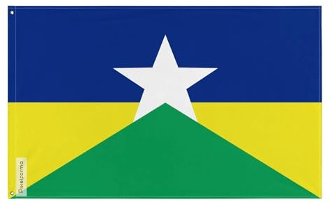 Bandera Rondônia Varios tamaños de poliéster 90 x 150 cm 5. 1 ojal cada esquina