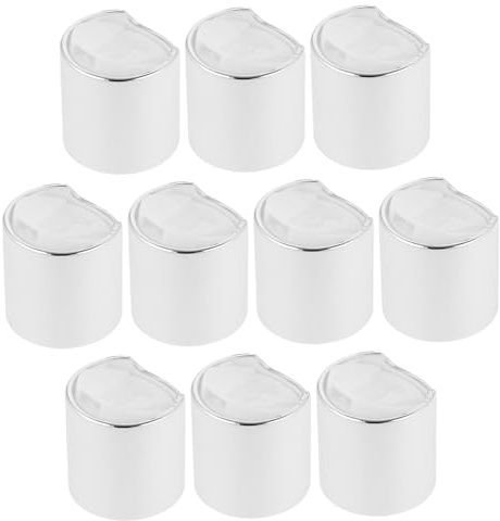 BAZEITFLOW 10 st ersättningspump flasklock presslock för lotion schampo kosmetiska flaskor tätt passande plastskydd för att hålla hudvårdsprodukter fräscha och läcka