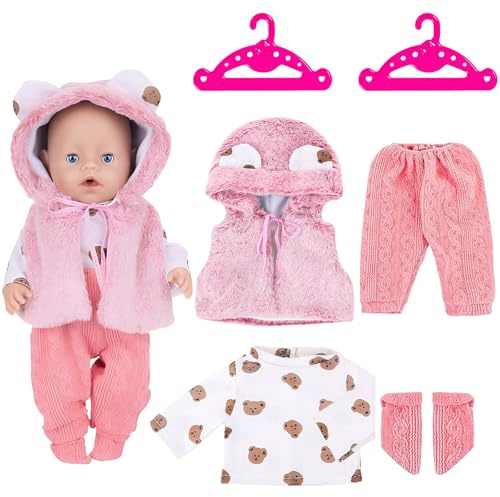 6 PCS Vestite per Bambole 35 45 cm Vestite Bambole 30 cm Vestite Bambole Newborn Femmina Vestite Bambole Newborn Kit di Costumi per Bambole Accessori Vestite Bambole Abbigliamento per Bambole