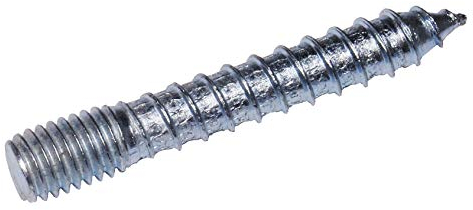 Lot de 100 vis à double filetage M8 x 50, en acier galvanisé, avec Torx et six pans sur la tige