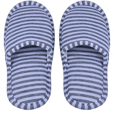 Alomejor Zapatillas de Viaje Plegables Ligeras – Chanclas Antideslizantes para Mujer y Hombre, Transpirables en Algodón Suave con Suela de Goma, Lavables a Mano o en Lavadora, Incl