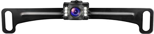 GLK Car Backup Camera HD Rear View Camera License Plate Backup Camera with Wide View Angle 6 LED Night Vision Waterproof Front & Back up Camera, Guide Line On/Off