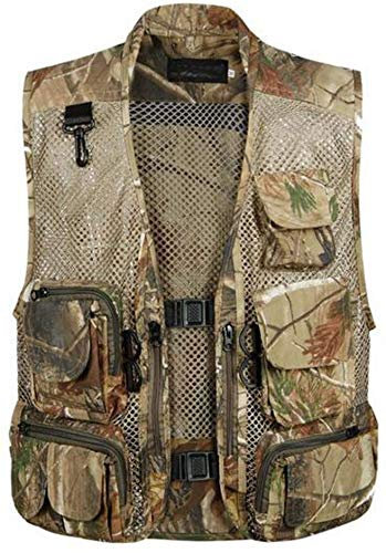 Inzopo - Chaleco de Malla para Hombre con Varios Bolsillos para Deportes al Aire Libre, Pesca, fotografía, Caza, Tiro, Viajes, Secado rápido, M-XXXL, Camuflaje Desierto, XXL