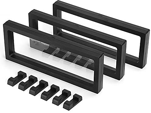 Skelang 3 Pcs Espositore 3D galleggiante, Espositore trasparente 3D, espositore galleggiante 3D, espositore galleggiante con portamonete, 23 x 9 x 1,9 cm