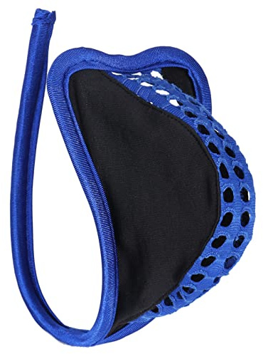 iiniim Homme Gay C-String Jockstrap Erotique Sexy C String Dentelle Sissy Lingerie Coquin C Pants Bikini sous Vêtement de Plaisir Type B Bleu&Noir Taille Unique