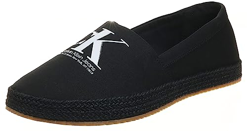 Calvin Klein Jeans Herren Espadrilles Essential Monogram Stoffschuhe, Schwarz (Triple Black), 43