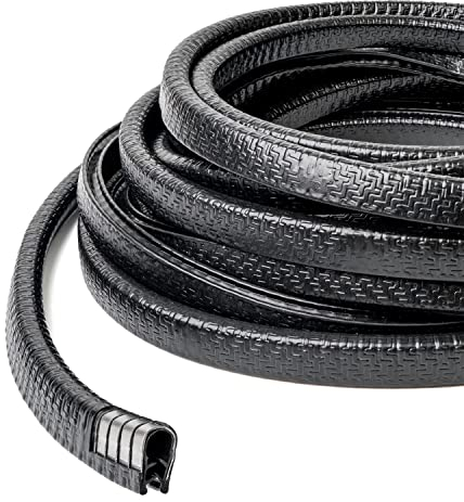 Kantenschutz fürs Auto, 5 Meter Länge, in Schwarz, U-Form, mit Stahleinlage, ohne Kleber, für 1 bis 3 mm Klemmbereich, Autotür Kantensicherung, Türkantenschutz Auto Tür, Kantenschutzband, Kederband