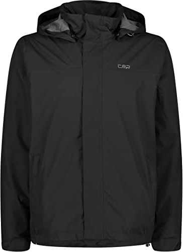CMP - Herrenjacke mit Kapuze und Druckknöpfen, Schwarz, 50