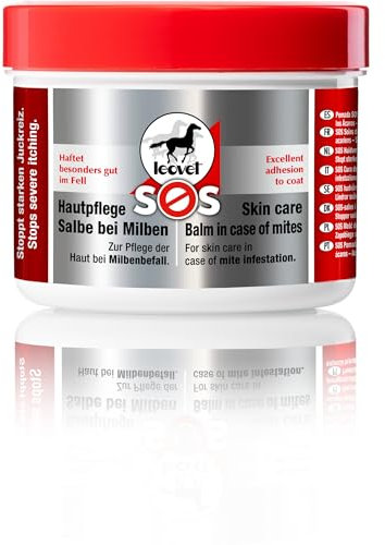Leovet SOS Unguento per la Cura della Pelle contro gli Acari | 150 ml | Unguento per Cavalli | Per la Cura Detergente della Pelle Stressata da Infestazioni di Acari e Parassiti | In caso di Prurito