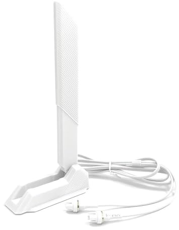 Gintai WiFi 7-antenn för ASUS ROG CROSSHAIR X870E/STRIX B850 B860 X870 Z790 Z890/MAXIMUS Z890 Z790 WLAN-förstärkare WiFi 7 Tri-Band spelkort 12 dBi Bluetooth 5.4, magnetisk bas (vit)