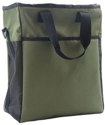 Vilgftyiet Borsa da pesca con tracolla, grande capacità, in tessuto Oxford impermeabile, per stivali da caccia, pannelli in rete traspirante, verde (32 x 23 x 40 cm)