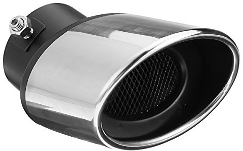 YONGYAO 63Mm Acero Inoxidable Coche Punta Final Ajuste De Tubo De Escape Acero Inoxidable Silenciador Escape para Coche Auto