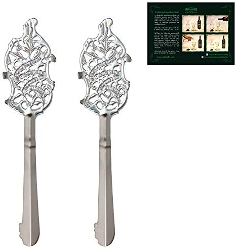 Cucchiaio da Assenzio di ALANDIA | 2x Absinthe Feuilles | Acciaio Inox | Alte Qualità