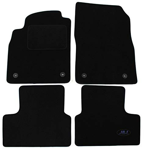 J&J AUTOMOTIVE Tapis de Sol en Velours Noir sur Mesure pour Opel Astra J 2009-2015, Ajustement Précis, Base Antidérapante, Zone des Pédales Renforcée