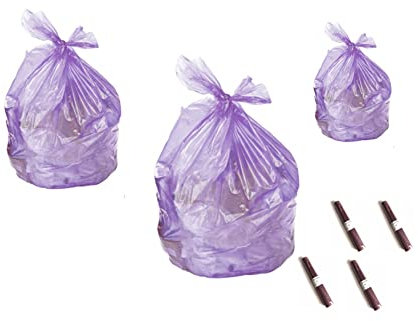 40 Sacchi per spazzatura Colore Viola 100% plastica riciclata per rifiuti domestici (72x110 110L)