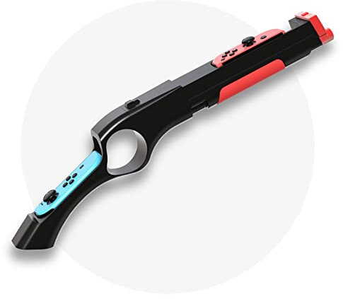Game Gun Controller for Nintendo Switch/Switch OLED Shooting Games,Call of Juarez,Sniper Elite 3, Big Buck Hunter,Resident Evil and Others,for Switch Hand Grip Shooting Games Accessory