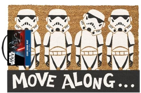Star Wars Door Mat (Move Along Design) Coir Doormat, Outside and Inside Door Mat 40cm x 60cm, Gifts for Men and Women - Official Merchandise