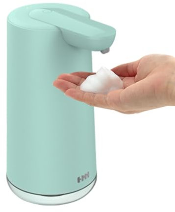 Frohsun Dispenser automatico di sapone, touchless ricarica magnetica impermeabile IPX7 con 2 volumi di schiuma regolabili, dispenser di sapone con movimento manuale (Blue)