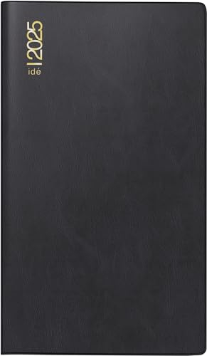 rido/idé Taschenkalender Mod. TM 15 2025 | A6, Kunststoff, schwarz