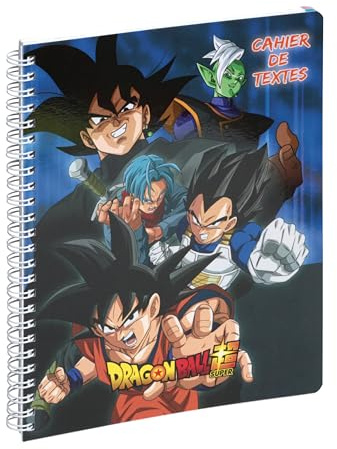 Exacompta 9904462E - Cahier de textes à spirale Dragon Ball S - 17 x 22 cm - Visuel bleu