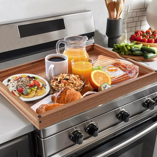 Wolki Noodle Board Stove Covers - 30L x 22W x 2.5Th Heavy-Duty Gas & Electric Stove Top Cover with Built-in Handles for RV and Wooden Serving Tray