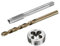 MACHSWON Tap and Die and Drill Bit Set,M8x1.25 Left Hand Thread Milling Tap and Round Die,6.8mm Cobalt High Speed Steel Twist Drill Bit