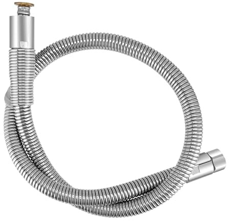 Pre Rinse Replacement Hose, 96 cm/38 Stainless Steel Commercial Pull Out Kitchen Sink Faucet Sprayer Replacement Hose, Leakproof Anti-Kink & High Pressure Resistance, Easy Replacement