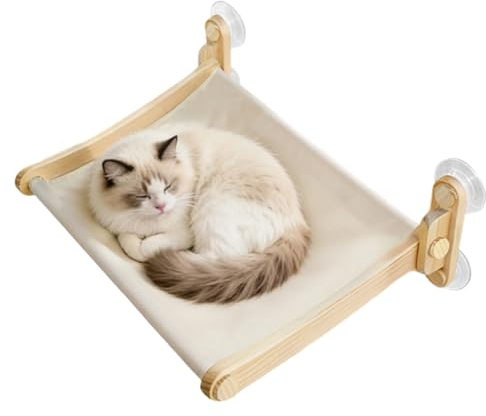 Cat Sleeping Place for Hammock Seat with Suction Cup - Easy Assembly Cat Space | For Home, Living Room, Bedroom and Corner